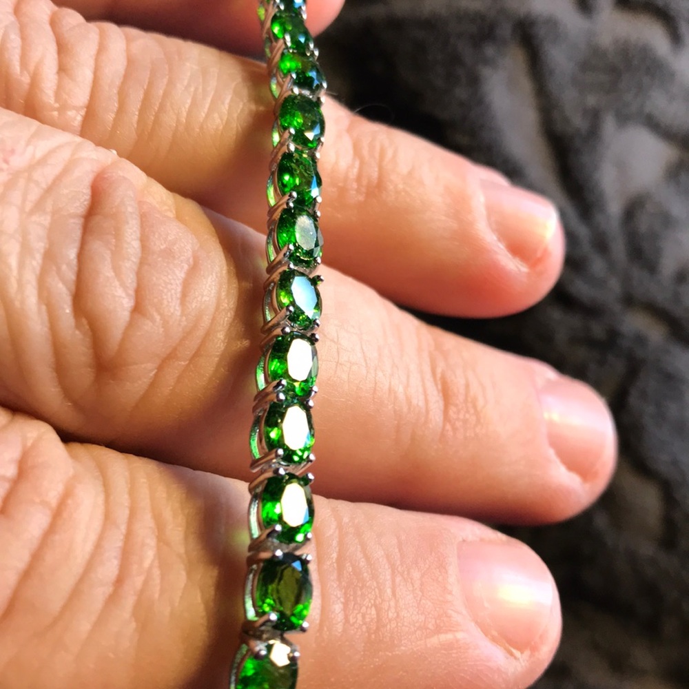 12.25 ctw oval Russian chrome diopside Bracelet